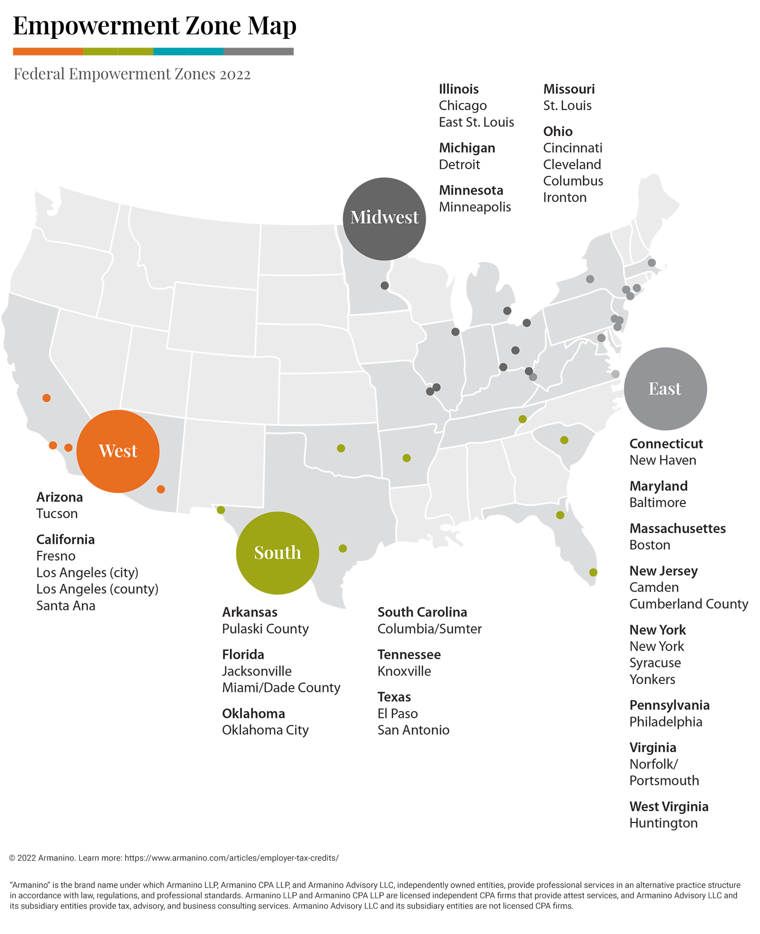 Empowerment Zone Credit Map Infographic