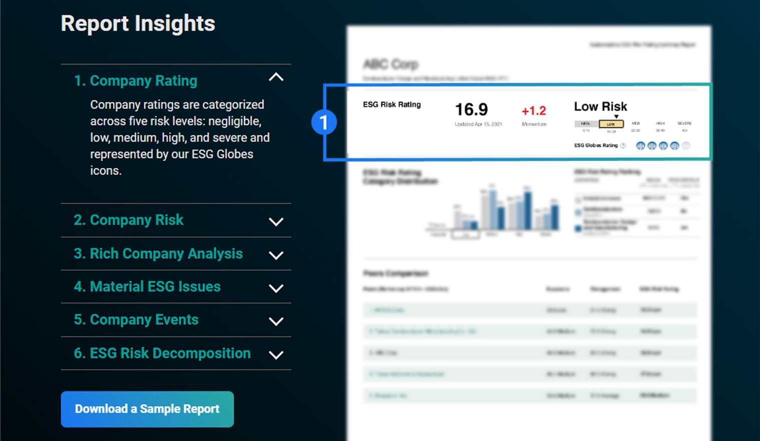 Sustainalytics ESG Risk Report Sample