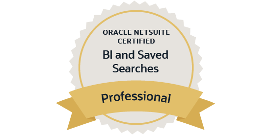Netsuite BI and Saved Search Certification
