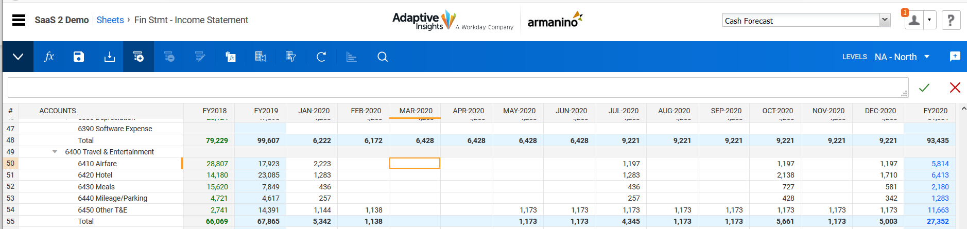Reforecasting for Sudden Changes Using Workday Adaptive Planning - Update Input Sheets