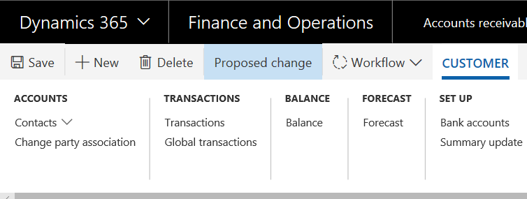 Customer Workflow in Dynamics 365 F&O set up - Change Pending Approval