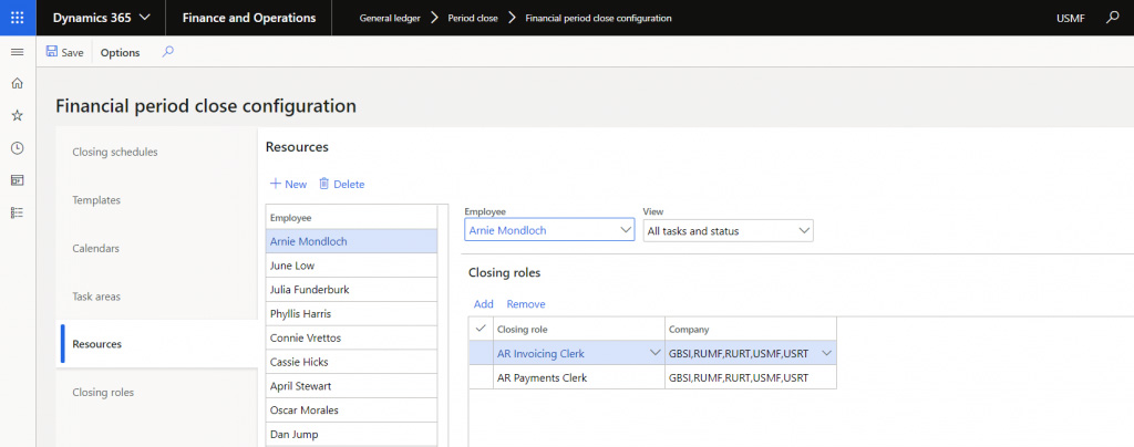 D365 Financial Period Close - Resources
