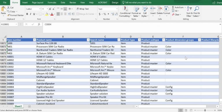 Excel Results