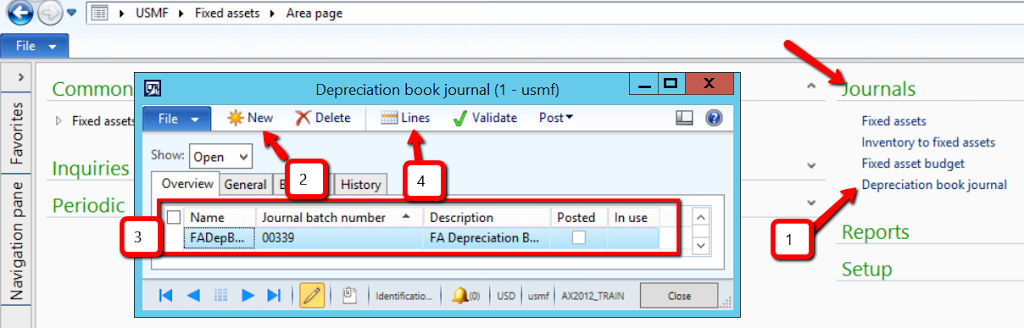 Dynamics AX Special Depreciation Allowance Journal