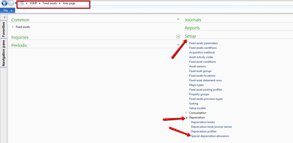 Dynamics AX Special Depreciation Allowance