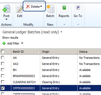 Delete Batch