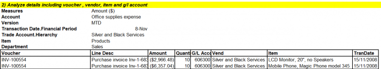 Operational Example in Excel