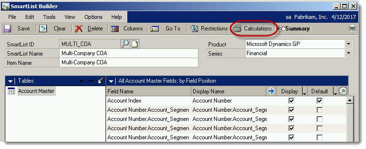 Calculations in Smartlist builder for Microsoft Dynamics GP