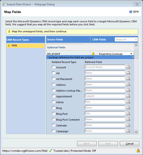 Change Reference Entity