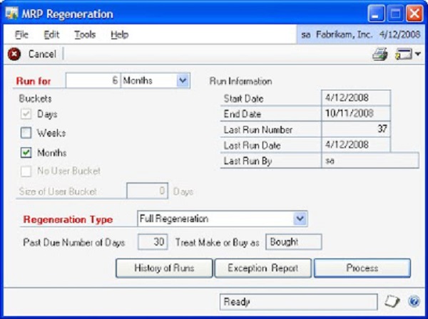 MRP Regeneration