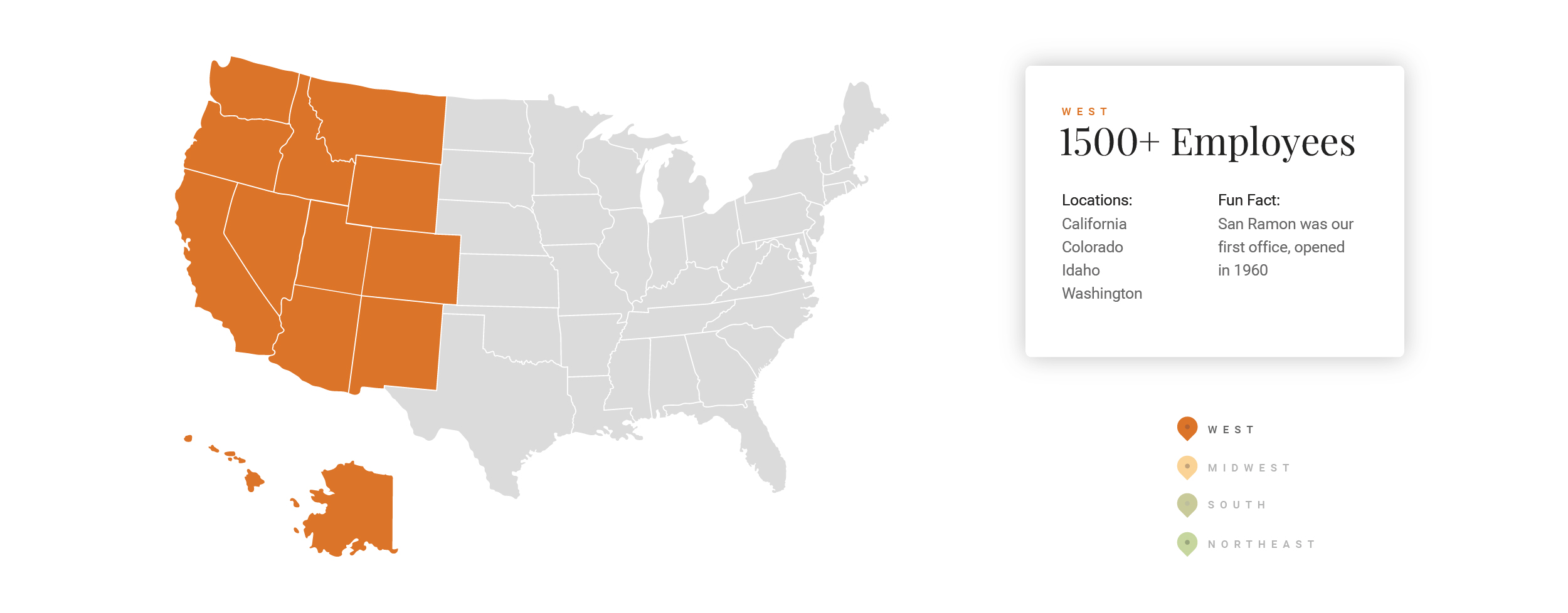 Armanino locations in West region