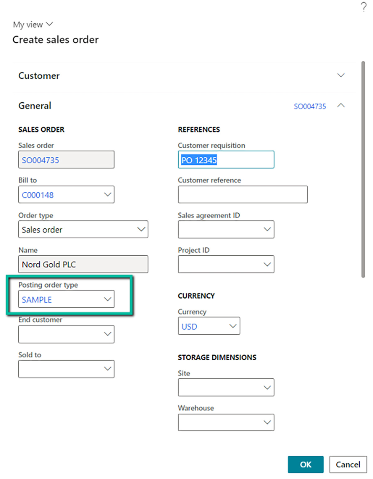 AppShelf Sales Order Posting Types Screenshot 2