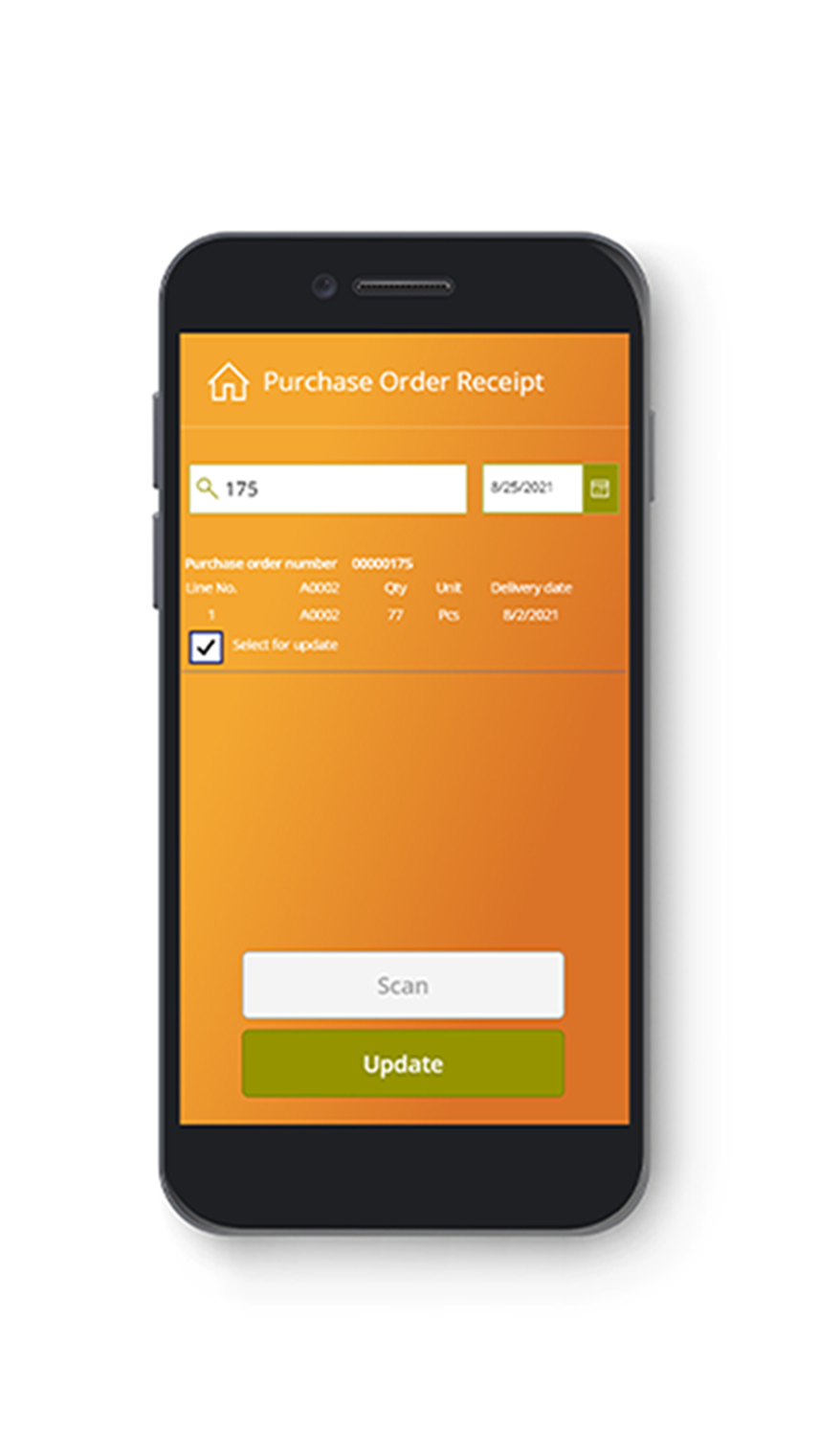 Purchase Order Receipt Search Screen