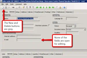 Delete or Modify the Invoiced Order Locked